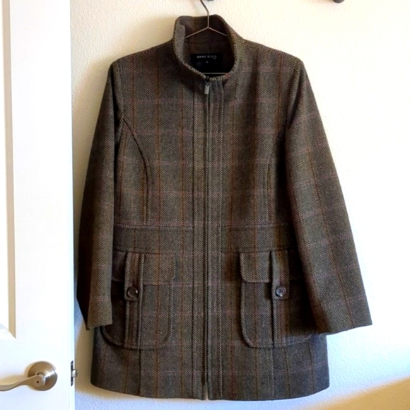 Anne Klein 100% wool coat size 12 - Picture 3 of 16
